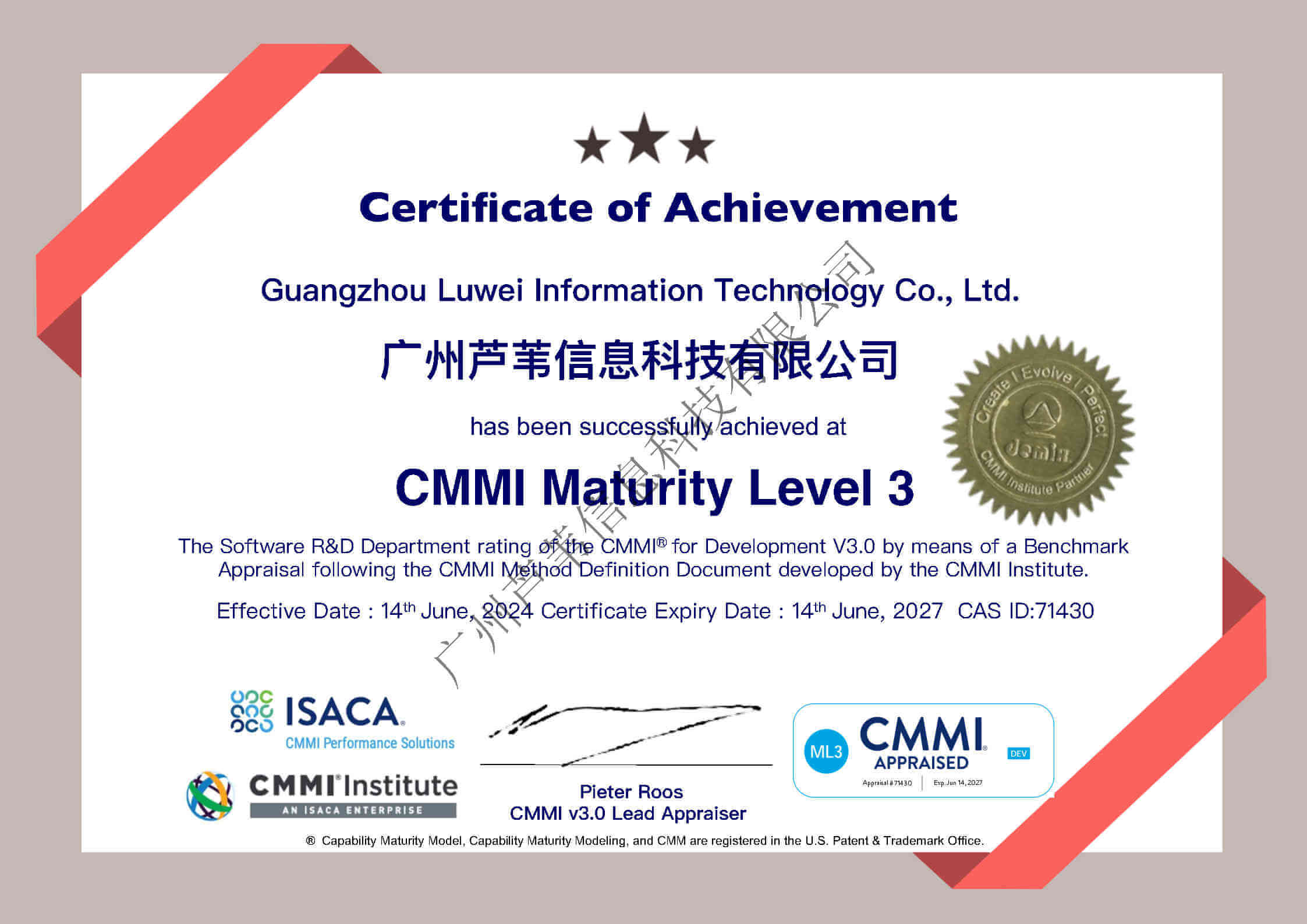 CMMl Mattrity Level 3